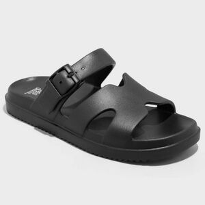 New: Slip-On Open-Toe Contoured Footbed Sandals